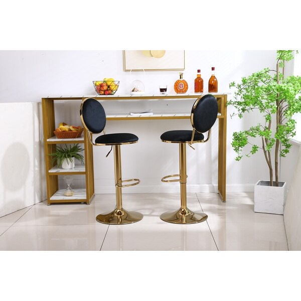 2pcs Bar Stools Round Seat High Quality Dining Chairs