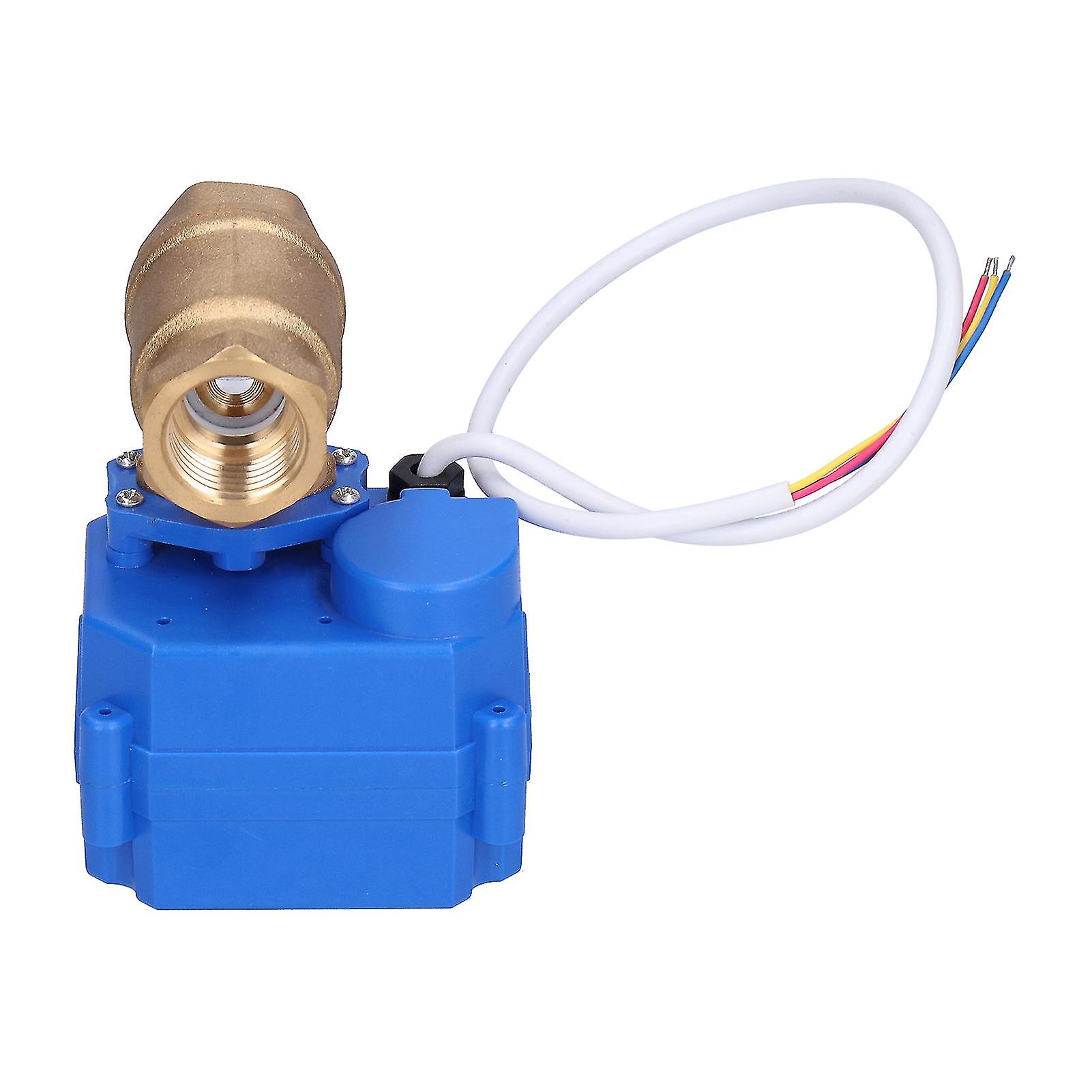 Motorized Ball Valve DN15 Brass Mini Electric Hydraulic Pipe Fittings with Indication DC9‑24V