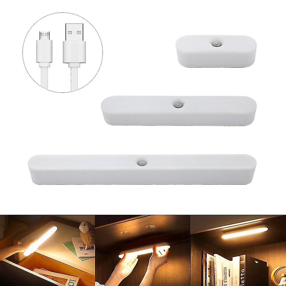 1pcs Usb Rechargeable Led Night Light Motion Sensor Wireless Night Lamp For Kitchen Stairs Cabinet Wardrobe Bedroom