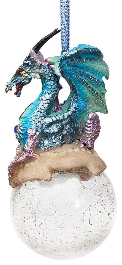 Design Toscano 3 Pak Frost The Dragon Ornament   Transitional   Christmas Ornaments   by Kolibri Decor  Houzz