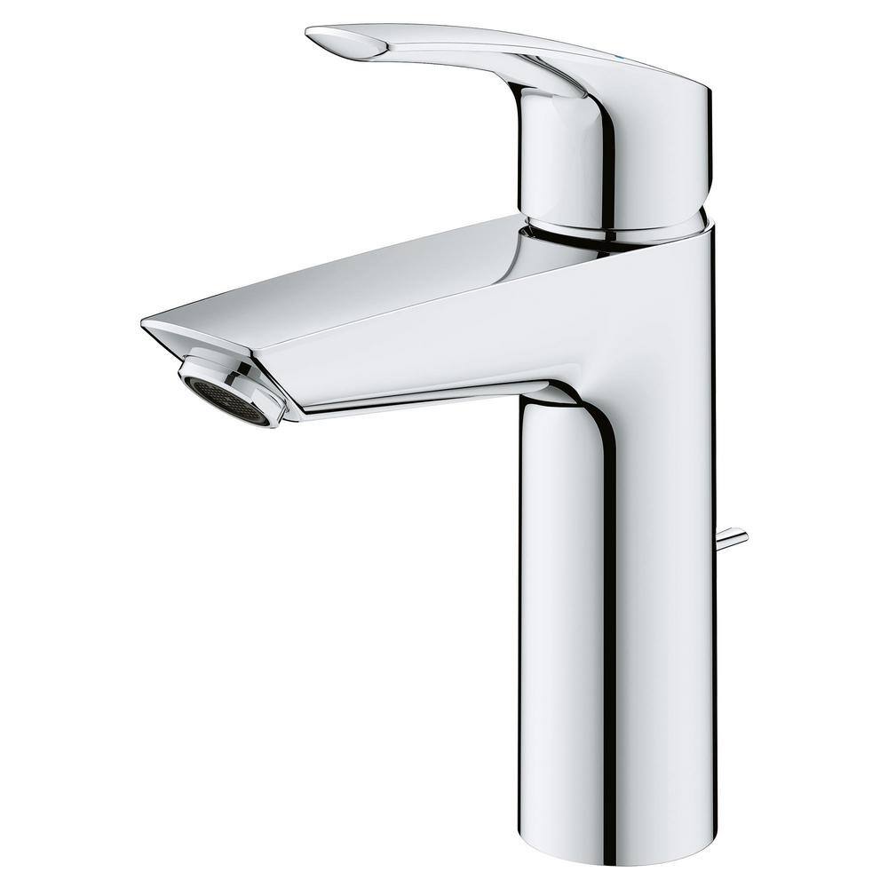 GROHE Eurosmart Single Handle Single Hole Medium Bathroom Faucet in StarLight Chrome 23990003