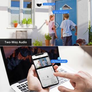 LiVIE Outdoor 1080P Wi-Fi Security Camera 355-Degree PTZ Camera with Auto Tracking and 2-Way Audio SWC017