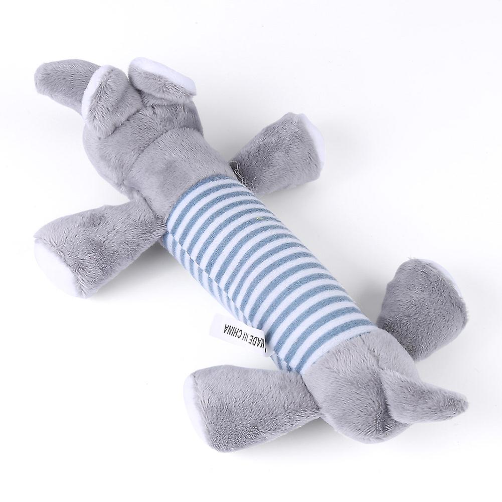 3 Different Animal Shape Types Pet Toy Puppy Chew Squeaky Plush Sound For Gift Elephant