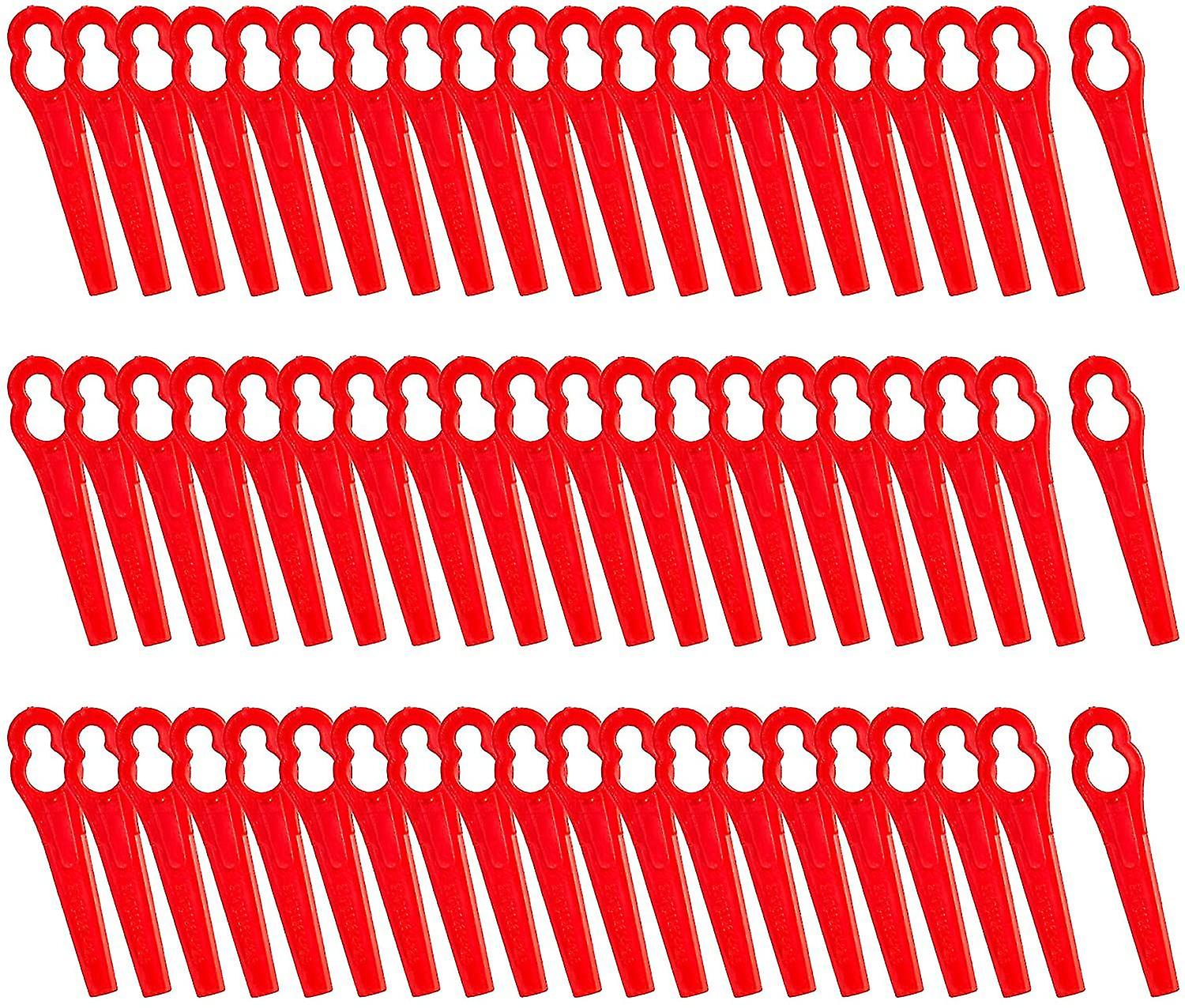 60 Pcs Plastic Blades Mower Blades For Garden Lawn Mower Accessories， Replacement Plastic Blades For Trimmer