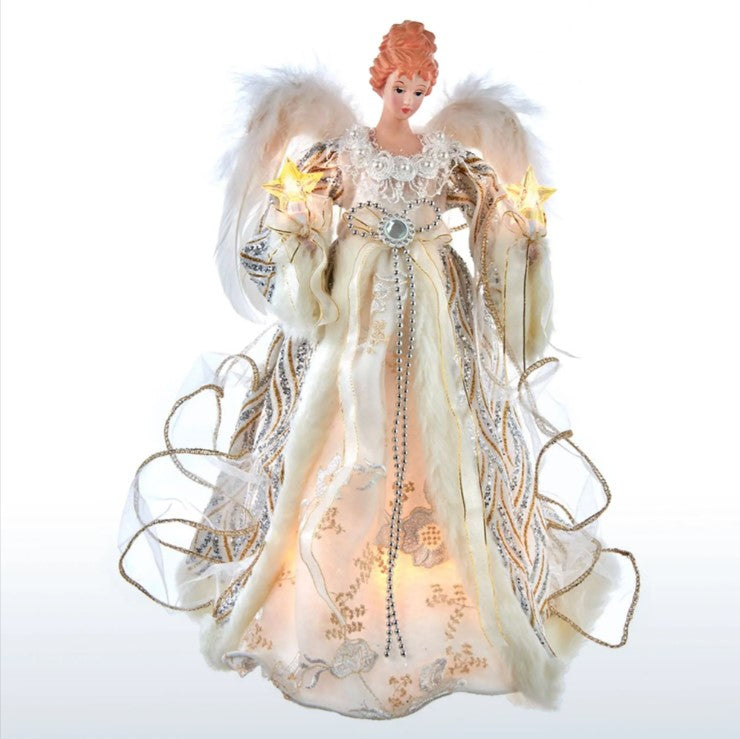 14 LED Gold & Silver Angel Tree Topper