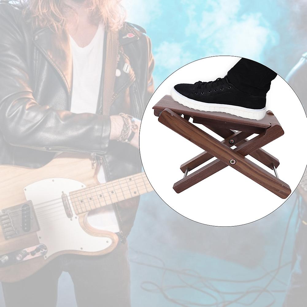 Wood AcousticGuitar Footstool Solid Handicraft Anti skid Folding Footrest Pedal for Guitar Pla