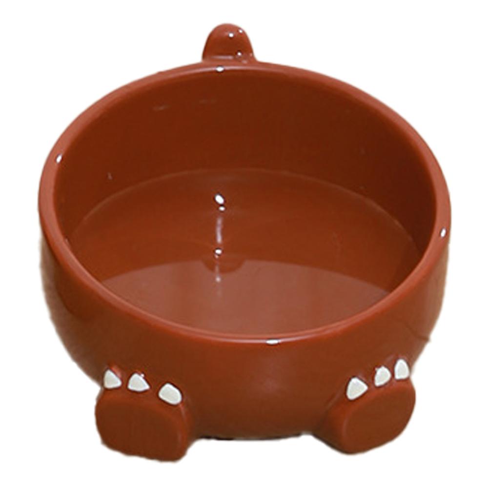 Cute Cat Bowl Ceramic ， Ceramic Pet Bowls For Cats And Dogs ， Pet Dish For Dry Or Wet Food And Water-dinosaur