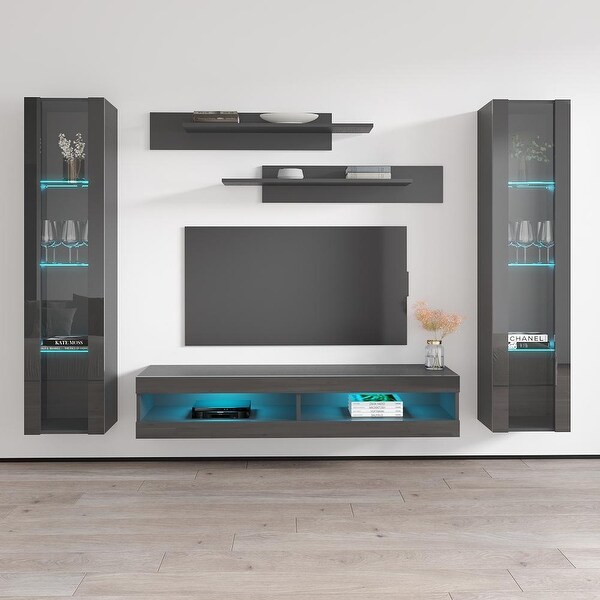 Fly AB2 34TV Wall Mounted Floating Modern Entertainment Center