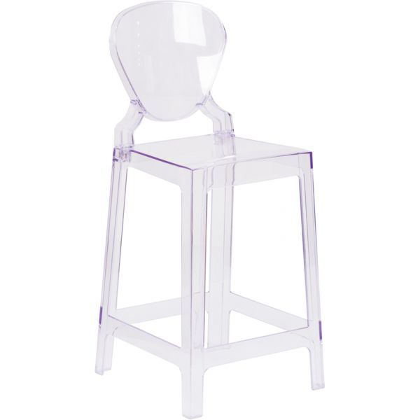 Flash Furniture Ghost Barstool with Tear Back