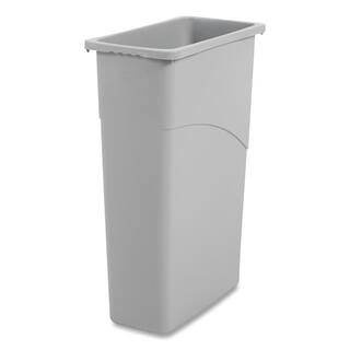 Boardwalk Slim Waste Container 23 Gal. Gray Plastic BWK23GLSJGRA