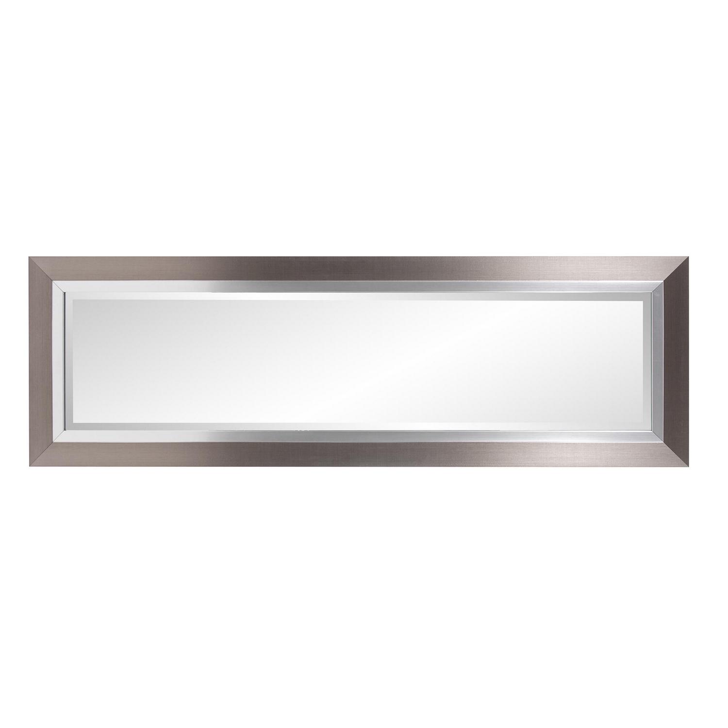 Tyler Dillon Rectangular Polystyrene 17  x 53  Silver Leaf Wall Mirror  Crowdfused