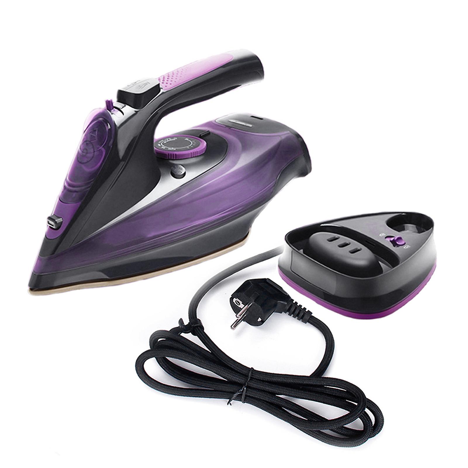 Purple Cordless Iron，steam Iron 2400w，lightweight Portable Steam dry Iron For Clothes，non stick Soleplate Home Steam Iron，anti drip Iron，steam Control