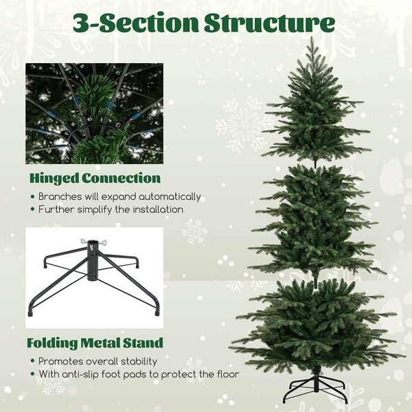 Costway 6/7.5/9 FT Artificial Christmas Tree with 714/1162/1770 Branch