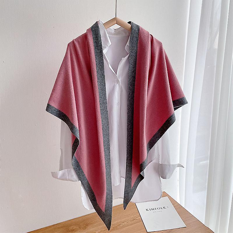 Women Thicken Large Blanket Patchwork Winter Warm Long Shawl Cashmere Feel Wraps