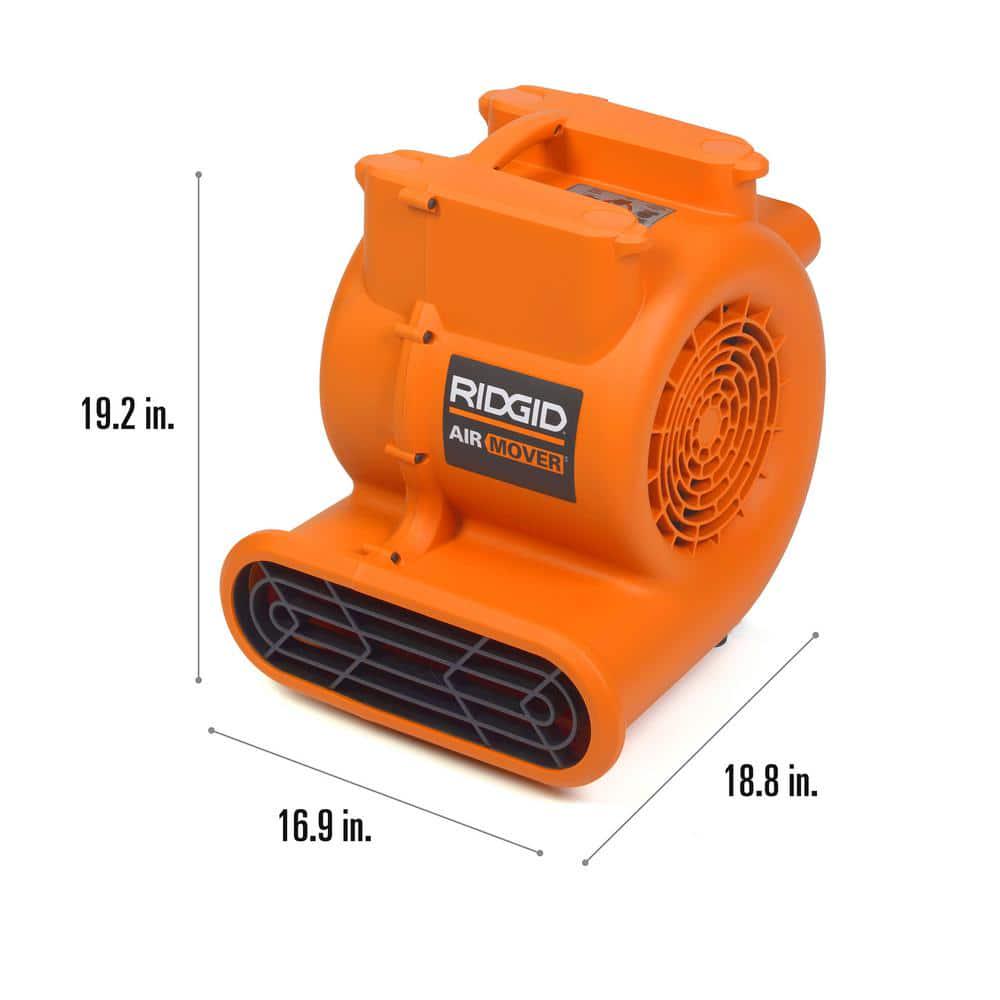 RIDGID 1625 CFM 3Speed Blower Fan Air Mover with 3 Operating Positions for Water Damage Restoration