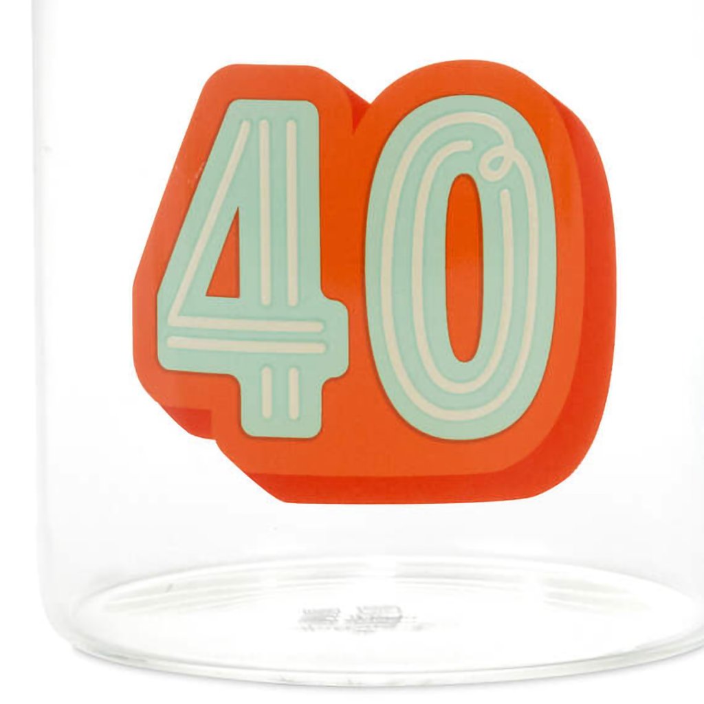 Hallmark  Glass 40th Birthday Mug, 17.5 oz.