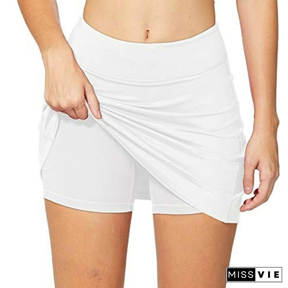 Summer Fashion Women's Active Athletic Skort Skirt With Pockets For Running Tennis Workout