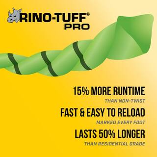 Rino-Tuff Universal Fit .095 in. x 250 ft. Pro Twisted Line for Gas and Select Cordless String Grass TrimmerLawn Edger 17452