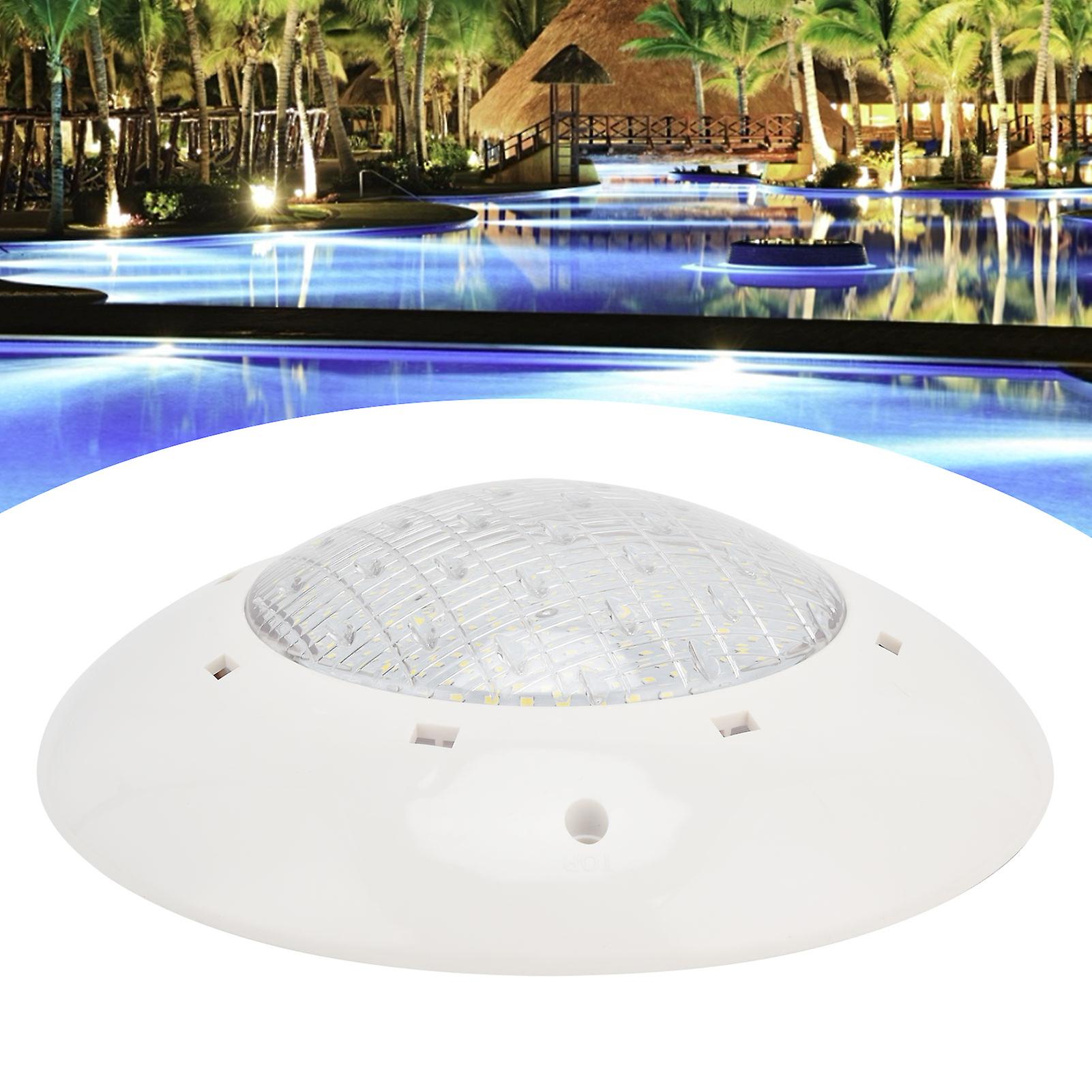 Led Underwater Light Ip68 Waterproof Wall-mounted Swimming Pool Lamp Ac12v Warm Light[25w 2500lm]