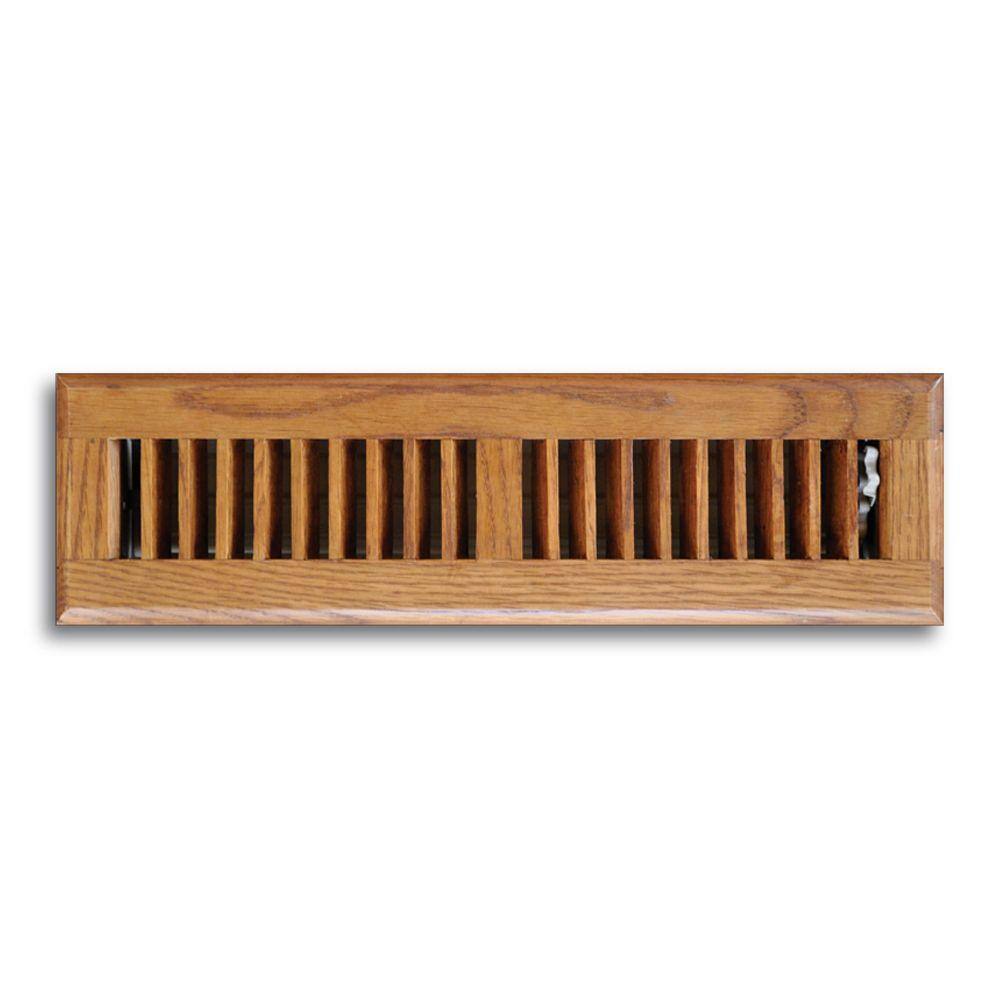 T.A. Industries 2 in. x 12 in. Oak Floor Diffuser H168ODF02X12