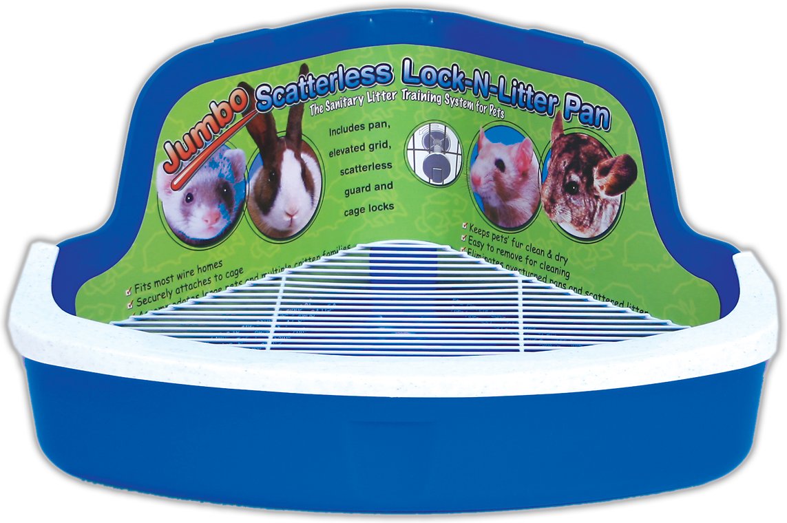 Ware Scatterless Lock-N-Litter Small Animal Litter Pan， Size Jumbo