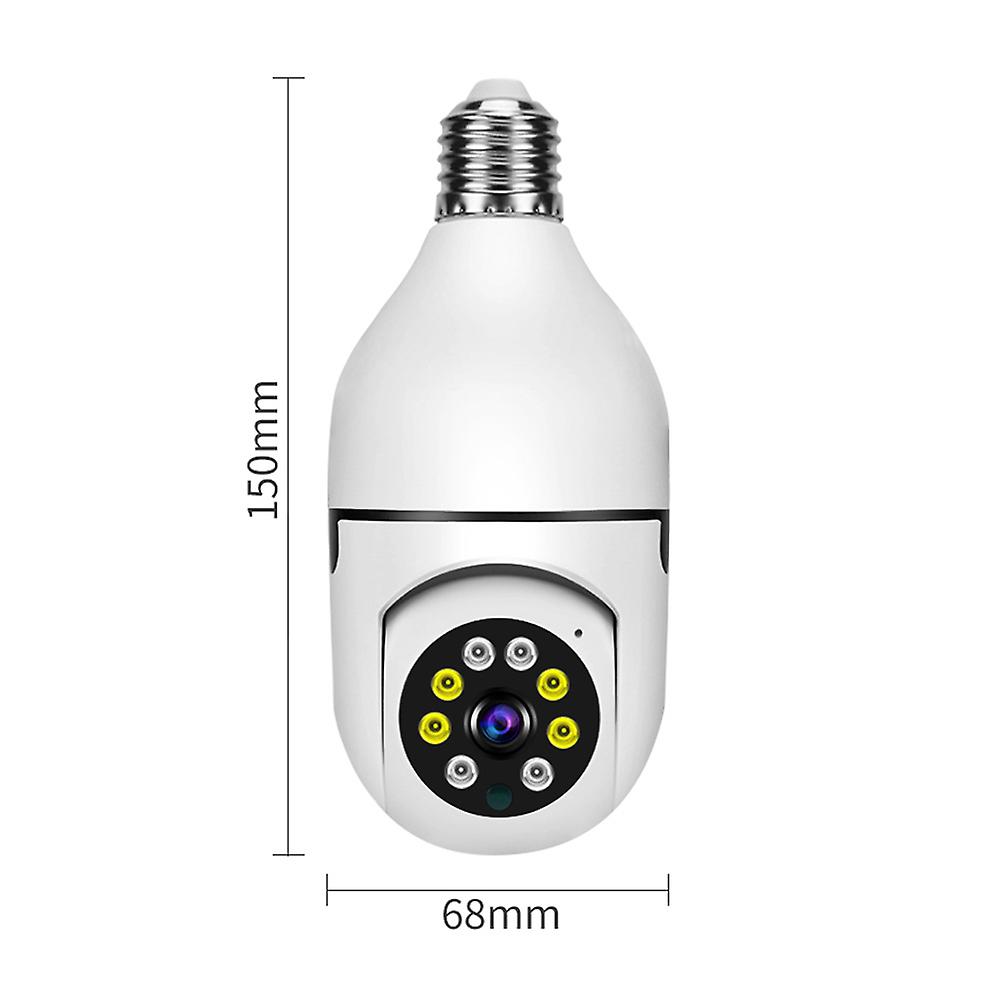 1080p Wireless Light Bulb Monitor Camera Wifi Security Camera 2mp Supports 2 way Audio Smart Motion Detection and Alarm Mobile App Remote Monitoring For