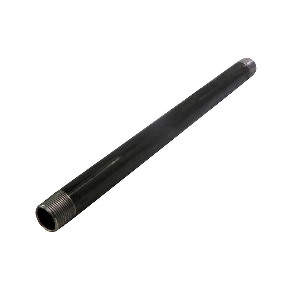 The Plumber's Choice 1 in.x 18 in. Black Steel Pipe 1018PBL