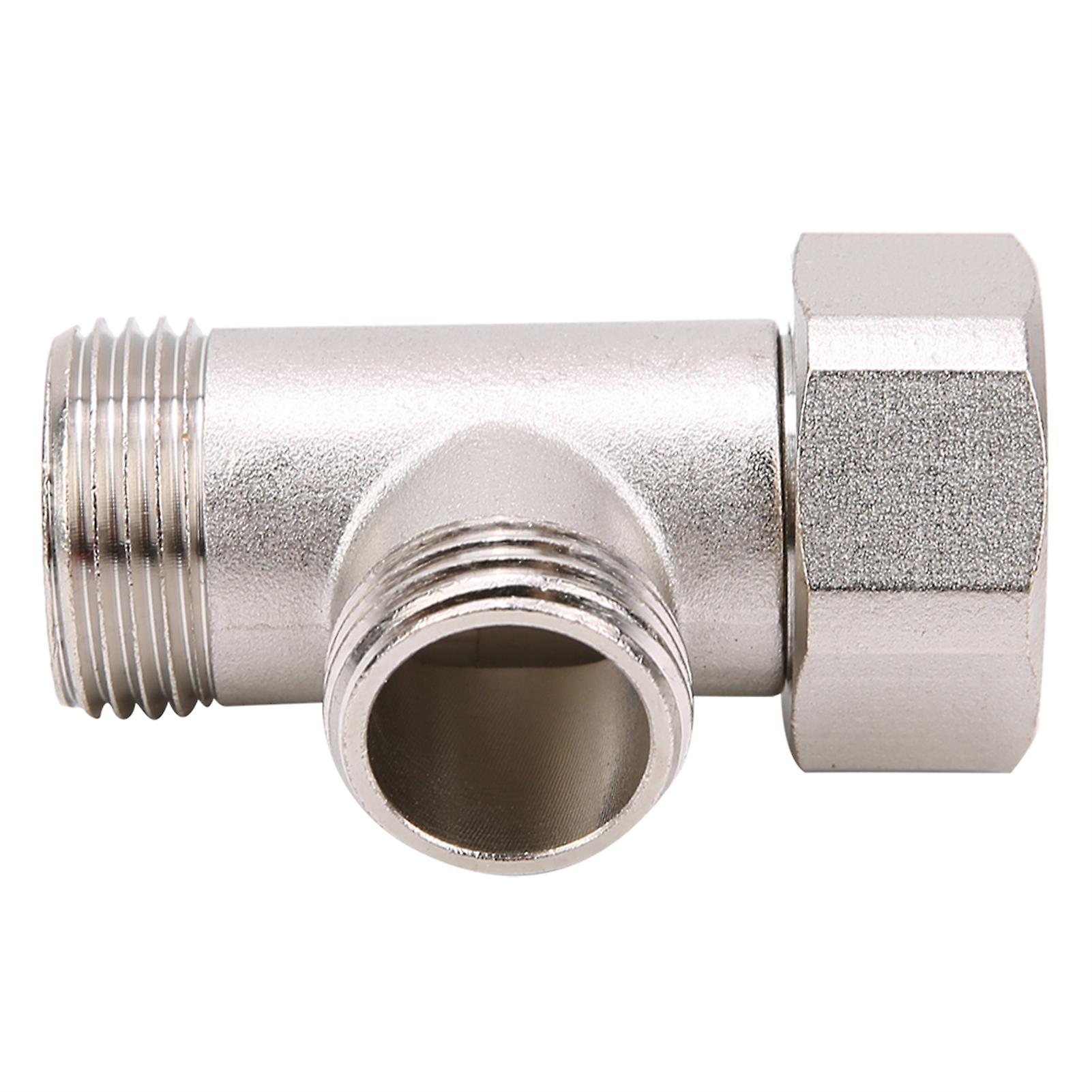 Bidet T Adapter， 3 Way T Adapter For Bidet， Brass T Adapter Bidet Valve Hose Fitting Tee Connector 7/8 1/2 16/15 For Toilet Shower Head Diverter Valve