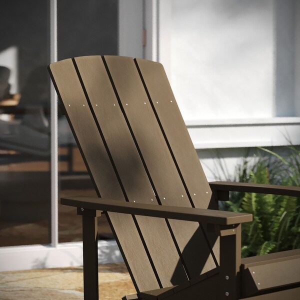 Outdoor AllWeather Poly Resin Wood Adirondack Chair