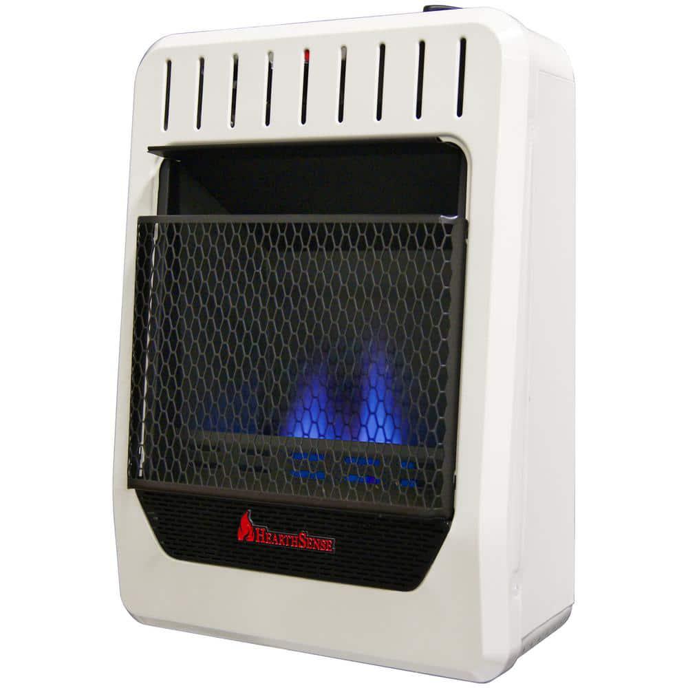 HearthSense 10000 BTU Ventless Dual Fuel Blue Flame Heater With Base Manual Control