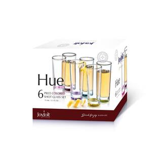 JoyJolt Hue 2 oz. Shot Glasses (Set of 6) JG10211