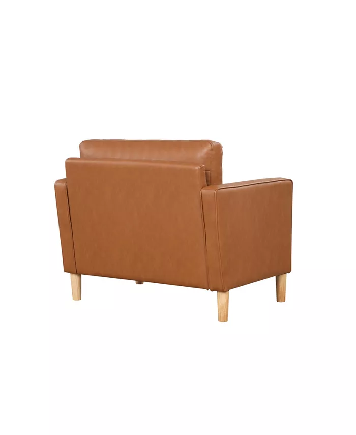 Lifestyle Solutions 39.8W Faux Leather Upholstered Morris Chair