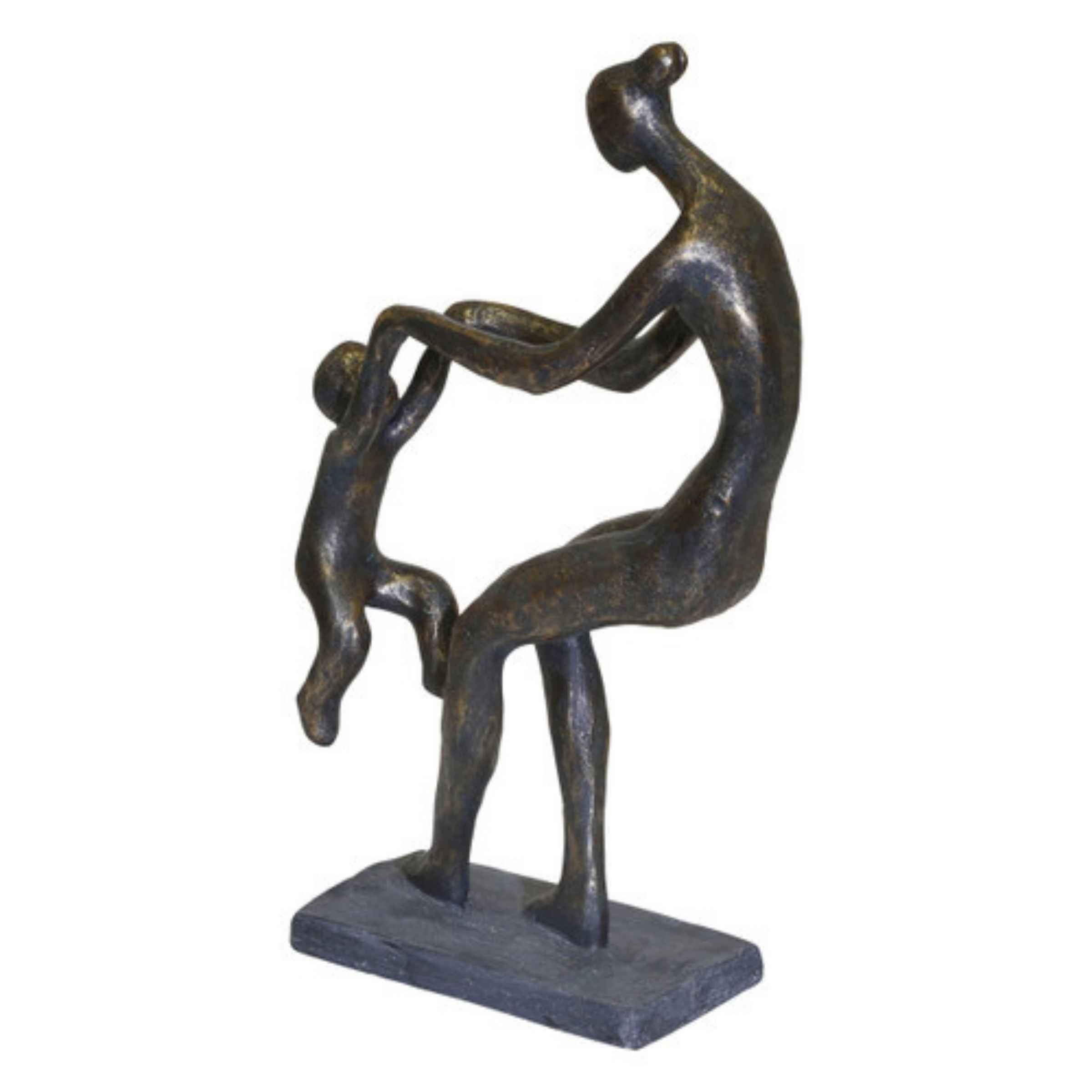 Mother & Child Polyresin Sculpture 30 Cm 14386