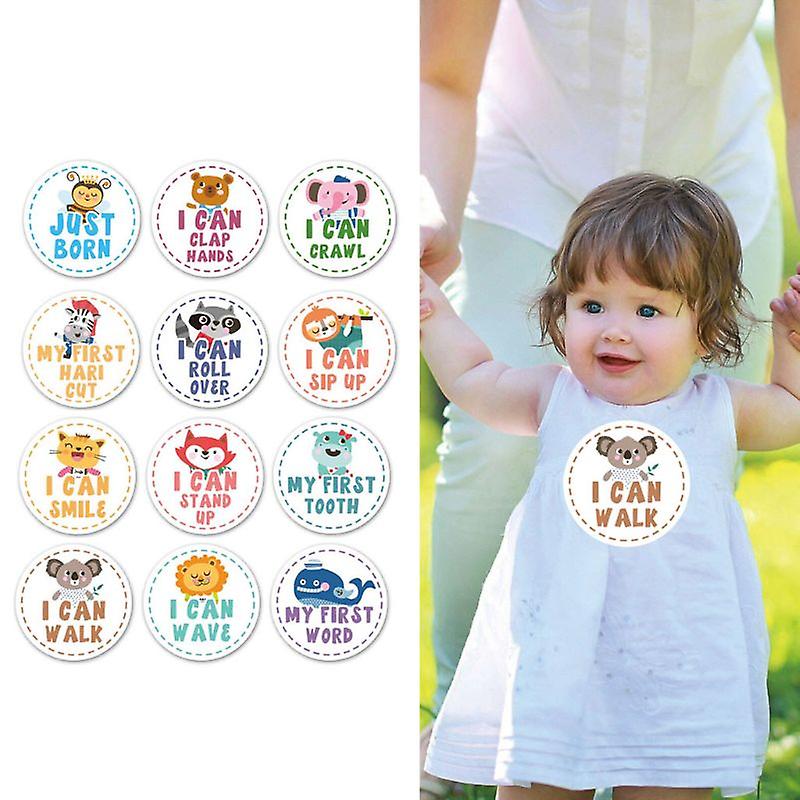 Baby Monthly Milestone Stickers Shower Registry Gift Scrapbook Photo Memory Keepsake 900c