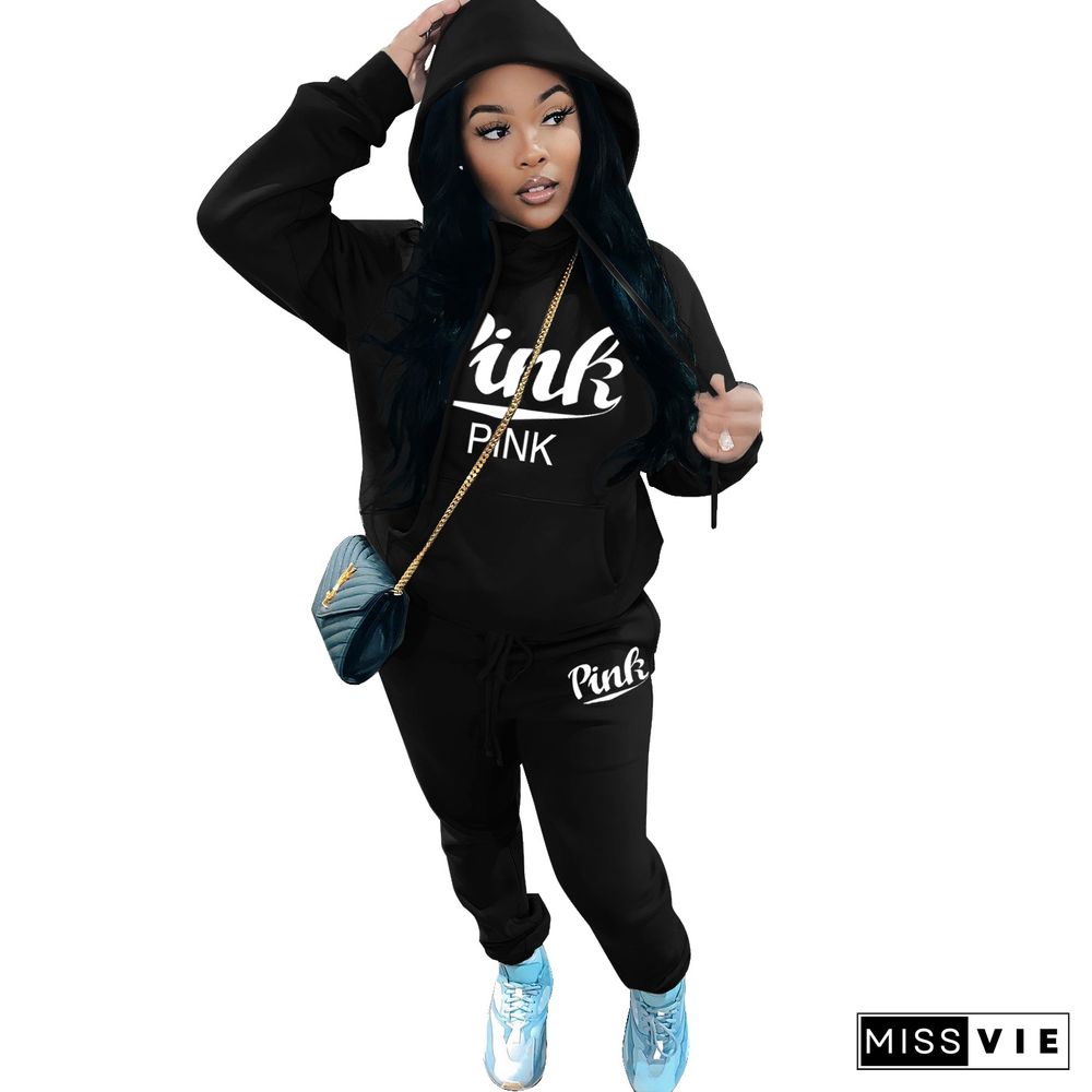 Thick Fleece Hoodies Sweatshirt and Pants Suits