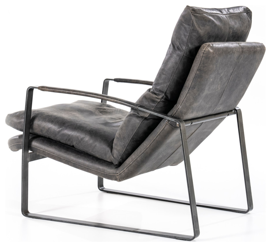 Dark Grey Lounge Chair  Eleonora Lex   Industrial   Armchairs And Accent Chairs   by Luxury Furnitures  Houzz