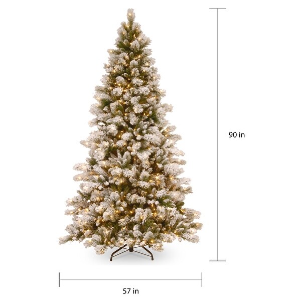 National Tree Company 7.5 ft. Snowy Westwood Pine Tree with Clear Lights