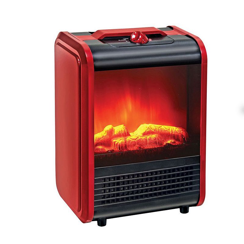 Optimus Electric Flame Effect Mini Fireplace Heater