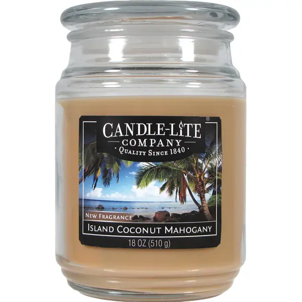 Candle-Lite 18 oz Island Coconut Mahogany Candle