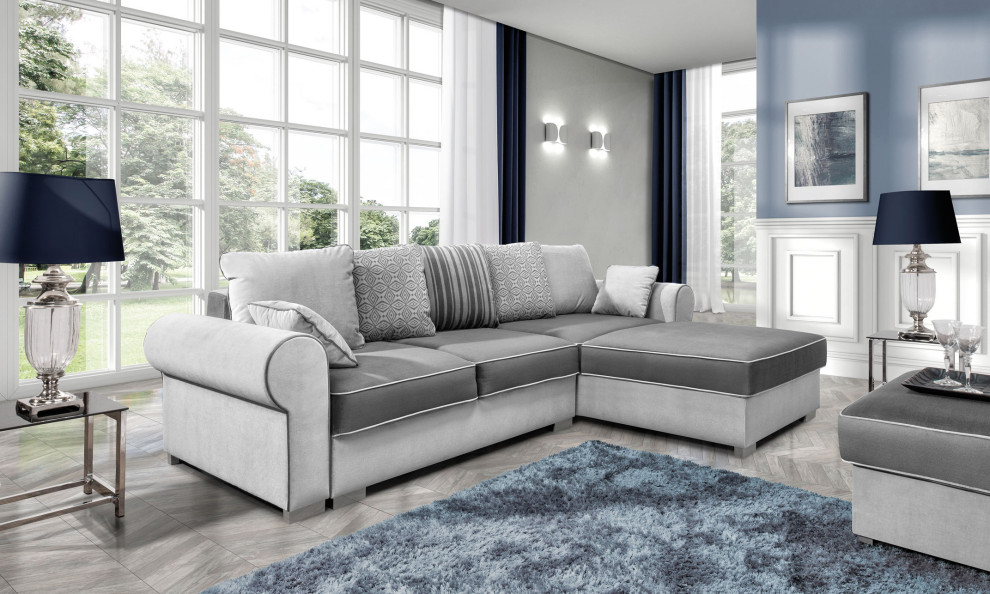 RELAX Sectional Sleeper Sectional  universal corner Grey/   Contemporary   Sectional Sofas   by Table World  Houzz