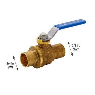 Everbilt 34 in. Brass Sweat x Sweat Full Port Ball Valve 107-454EB