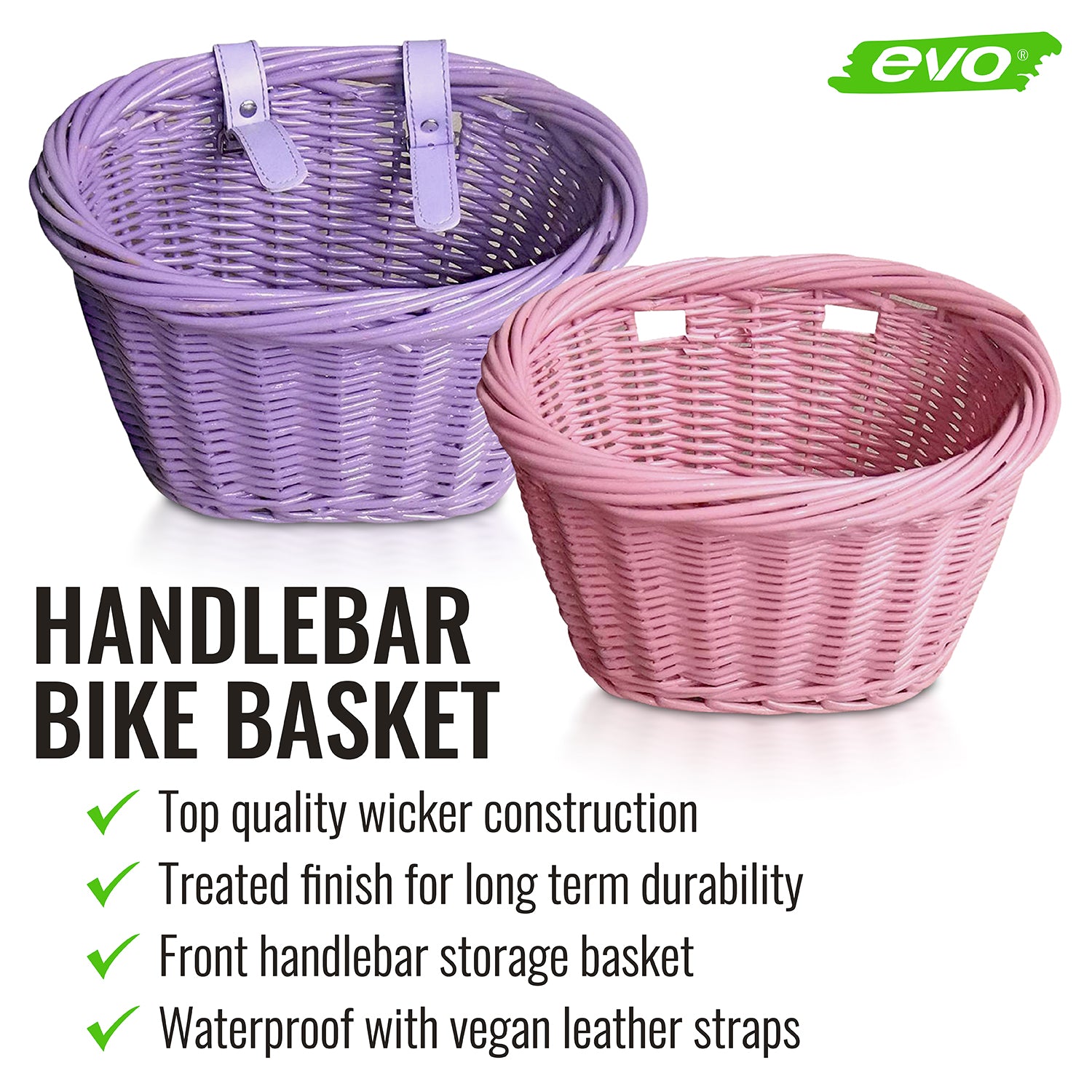 EVO， E-Cargo Wicker Jr， Basket， Purple