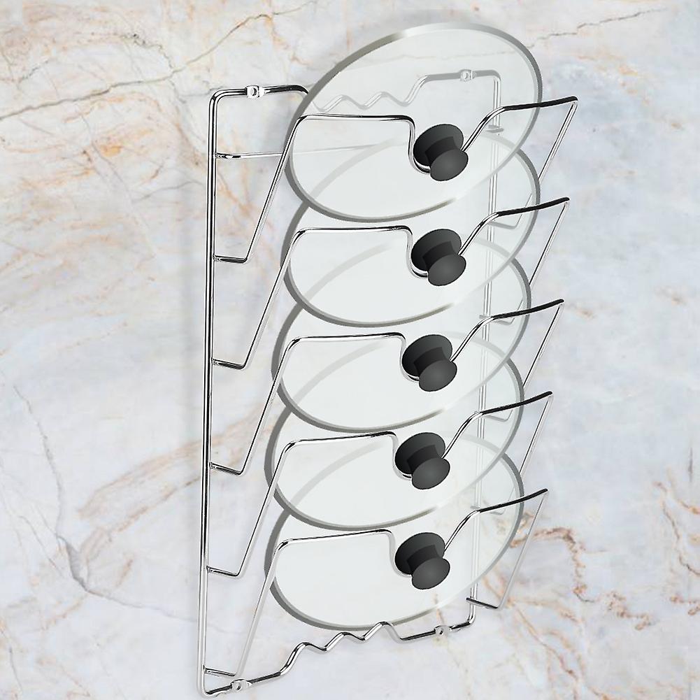 Wall/door Mounted Kitchen Cabinet Storage Rack Holder For Pot and Pan Lids