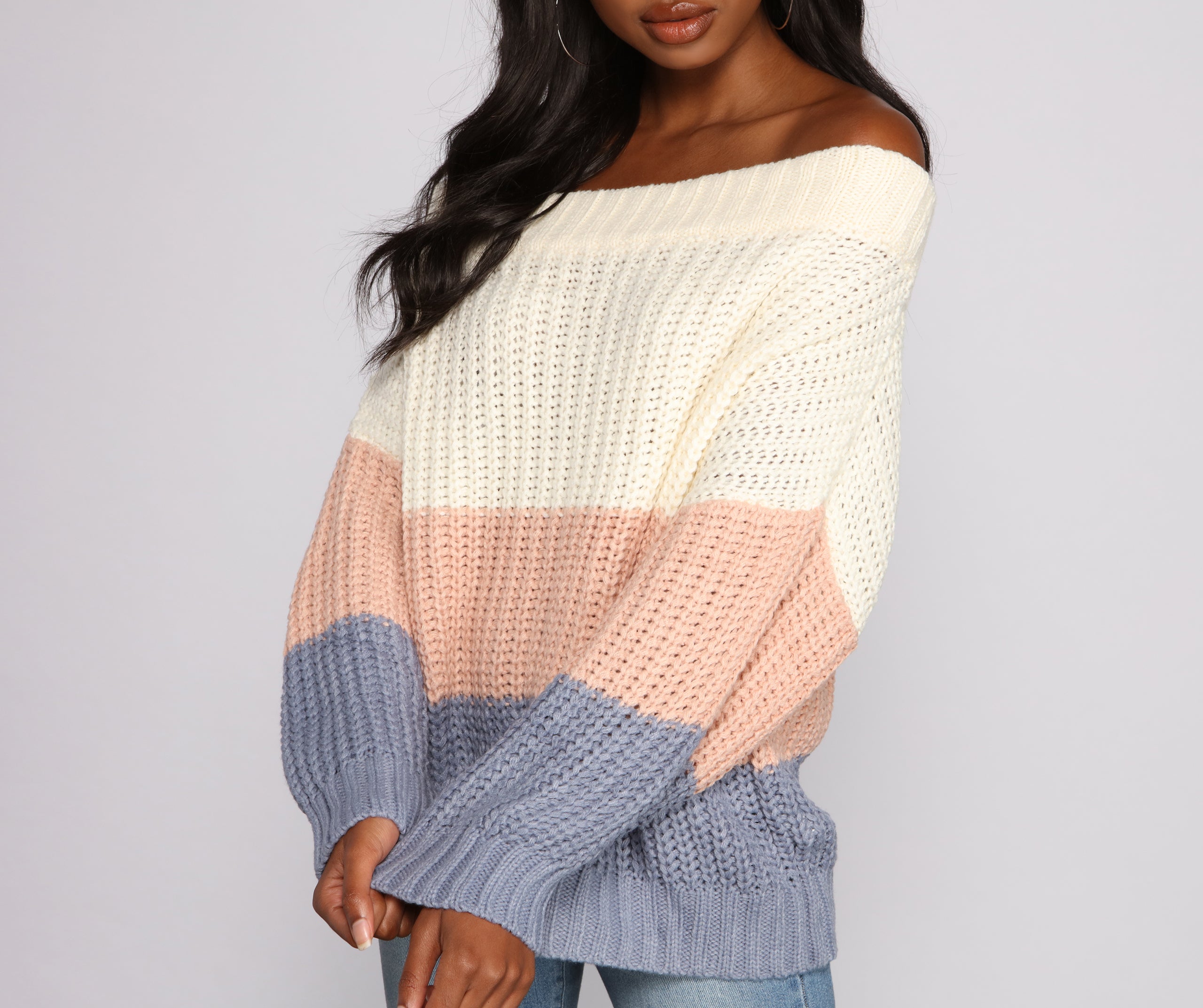 Chic Colorblock Knit Sweater