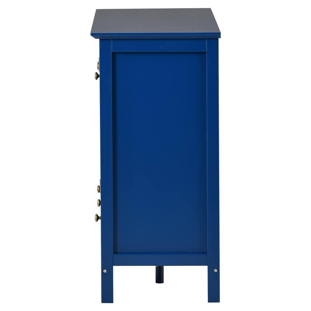 Tileon 44.9 in. W x 14.8 in. W x 31.1 in. H in Blue MDF Ready to Assemble Kitchen Cabinet with Solid Wood Legs AYBSZHD570