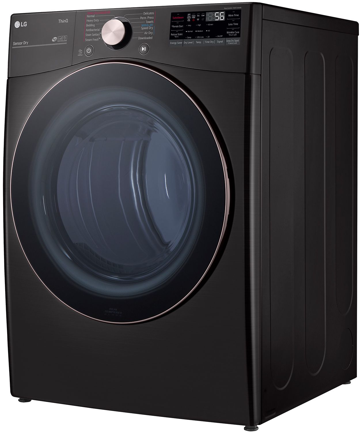 LG 7.4 Cu. Ft. Black Steel Smart Wi-Fi Enabled Front Load Electric Dryer With TurboSteam And Built-In Intelligence