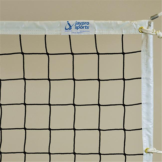 Jaypro Sports  Volleyball Net 3.5 mm Knotless Poly with Plateena Cord