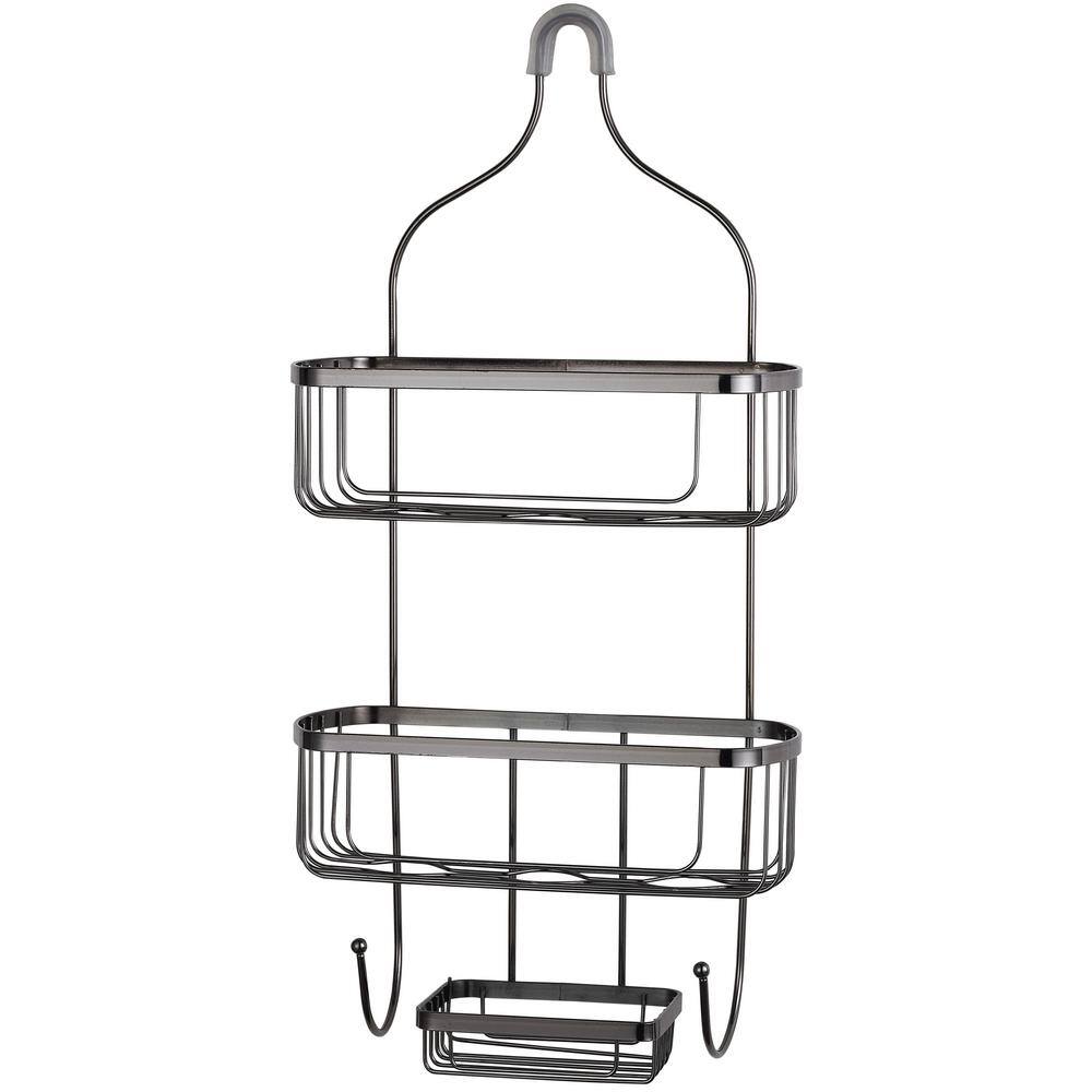 Home Basics Large Black Shower Caddy SC00747