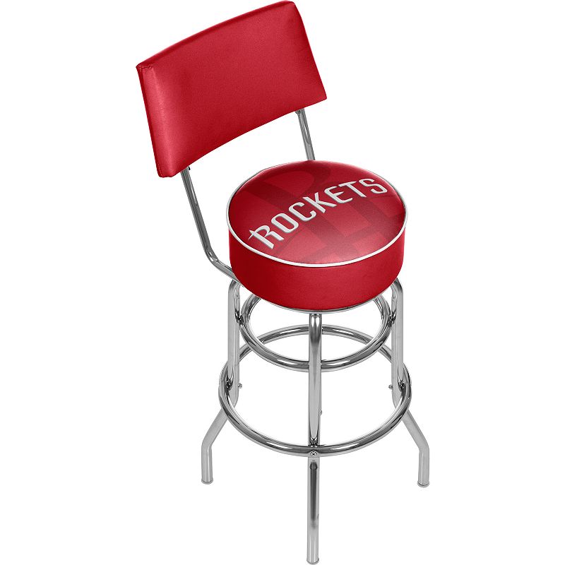 Houston Rockets Padded Swivel Bar Stool with Back