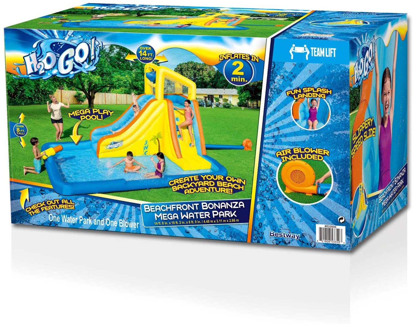 Bestway H2OGO! Beachfront Bonanza Kids Inflatable Water Park w/ Air Blower